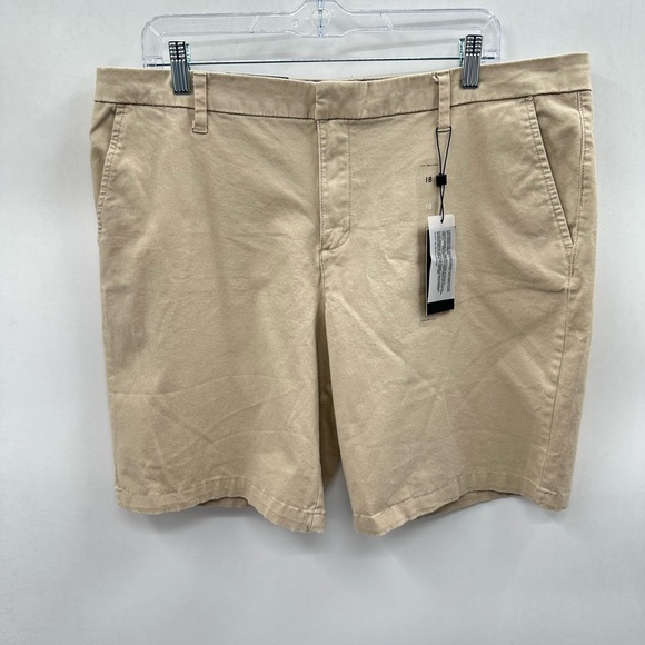 TOMMY HILFIGHER Hollywood 9" tan High rise woman classic casual short NWT 18 - Picture 2 of 12